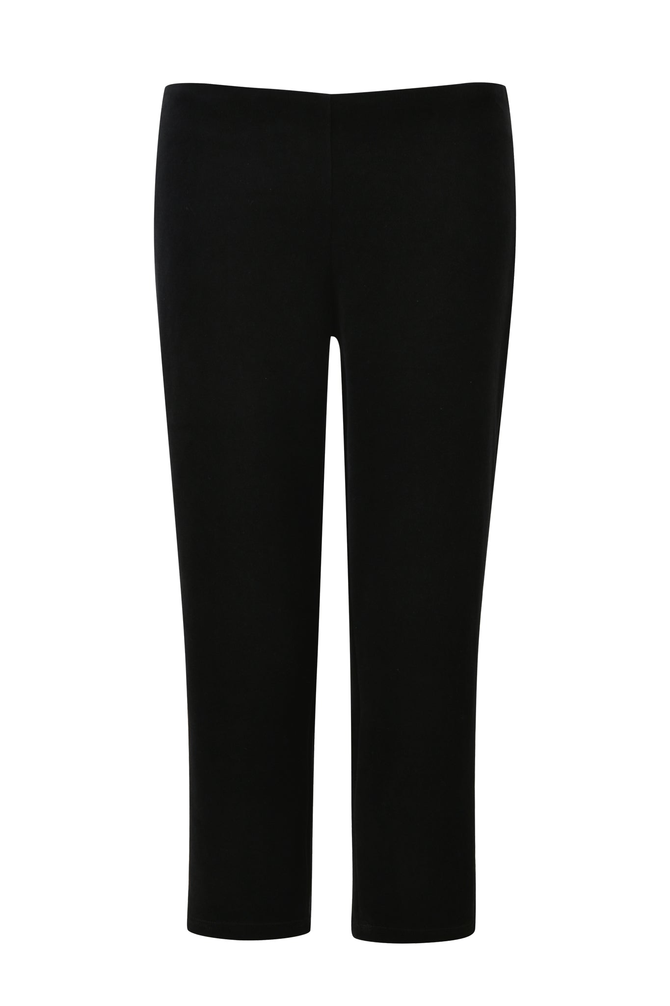 The LAURA VELVET LEGGING - BLACK by I.AM.GIA is showcased against a white backdrop. These leggings feature a straightforward design with a snug fit and velour fabric, extending to full length without any visible patterns or embellishments.