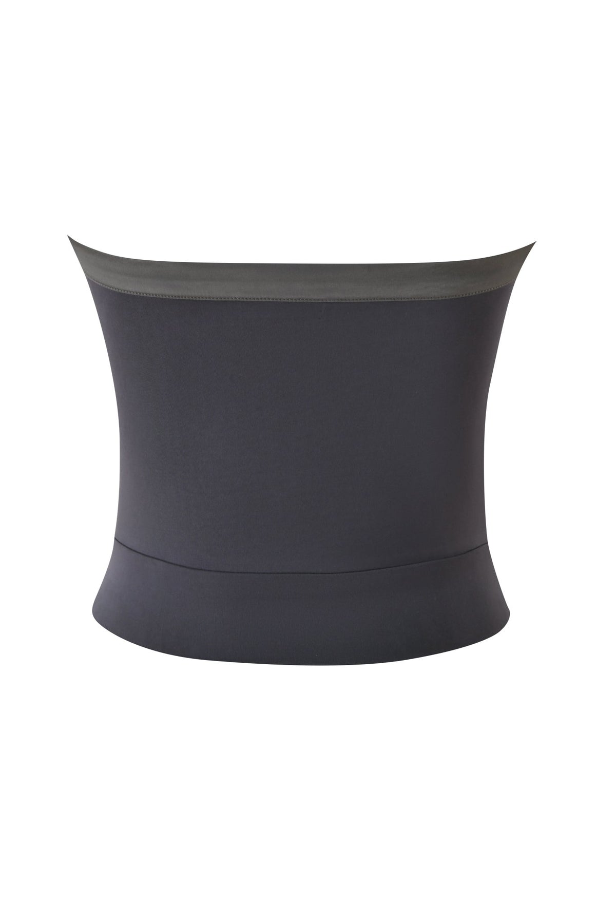 The JENNA TOP - GREY by I.AM.GIA is displayed against a white background, showcased from the front with a simple, smooth design that features no visible seams or embellishments. The sleek bodycon silhouette provides a close, comfortable fit under any outfit.