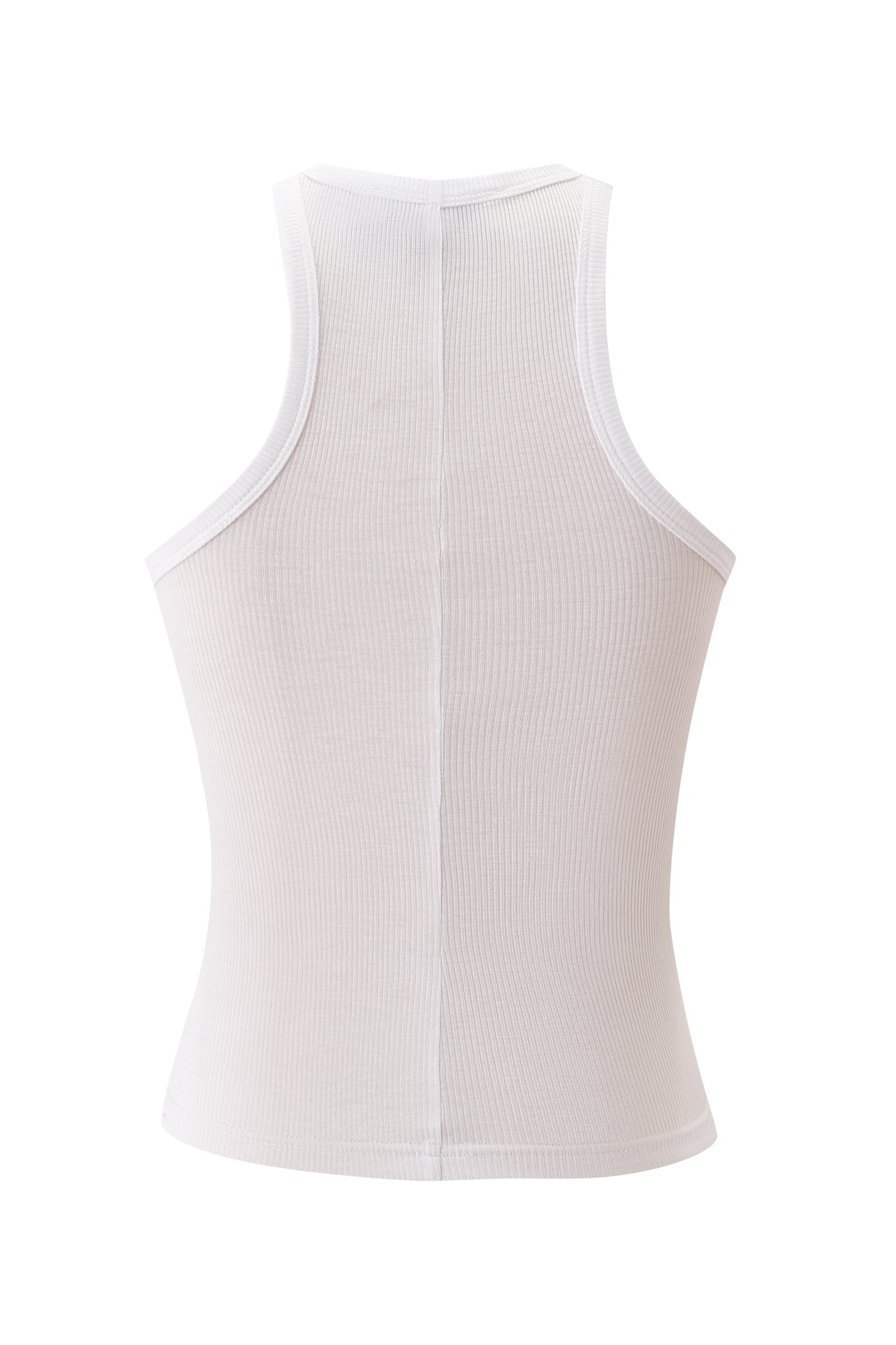 The I.AM.GIA PENELOPE TANK - STAR AIRBRUSH is shown from the back on a white background, featuring a bodycon fit, racerback design, and central vertical stitching.