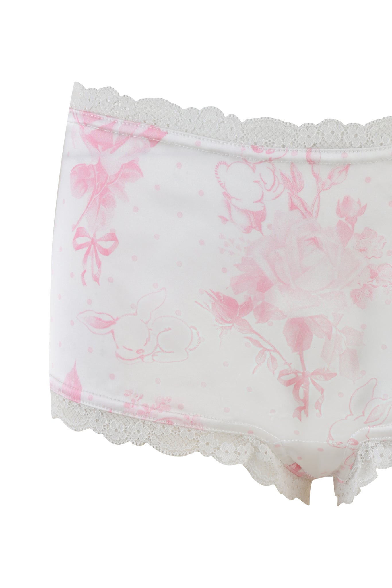 Introducing the BRIDGET CAMI 2 PIECE SET - PINK : FLORAL by I.AM.GIA, this elegantly designed set features a delicate floral pattern accented with lace trim. The intricate drawings of flowers and small animals add an elegant touch to the fabric, creating a harmonious blend of beauty and comfort.