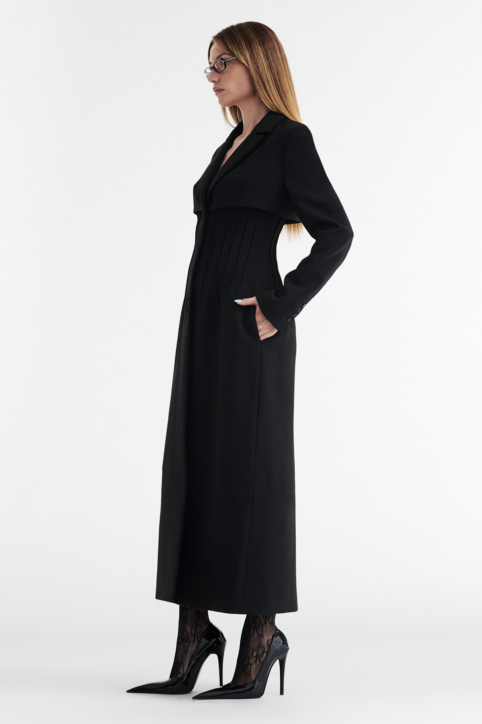 Celine Button Up Trench Coat in Black | Shop Coats by I.AM.GIA