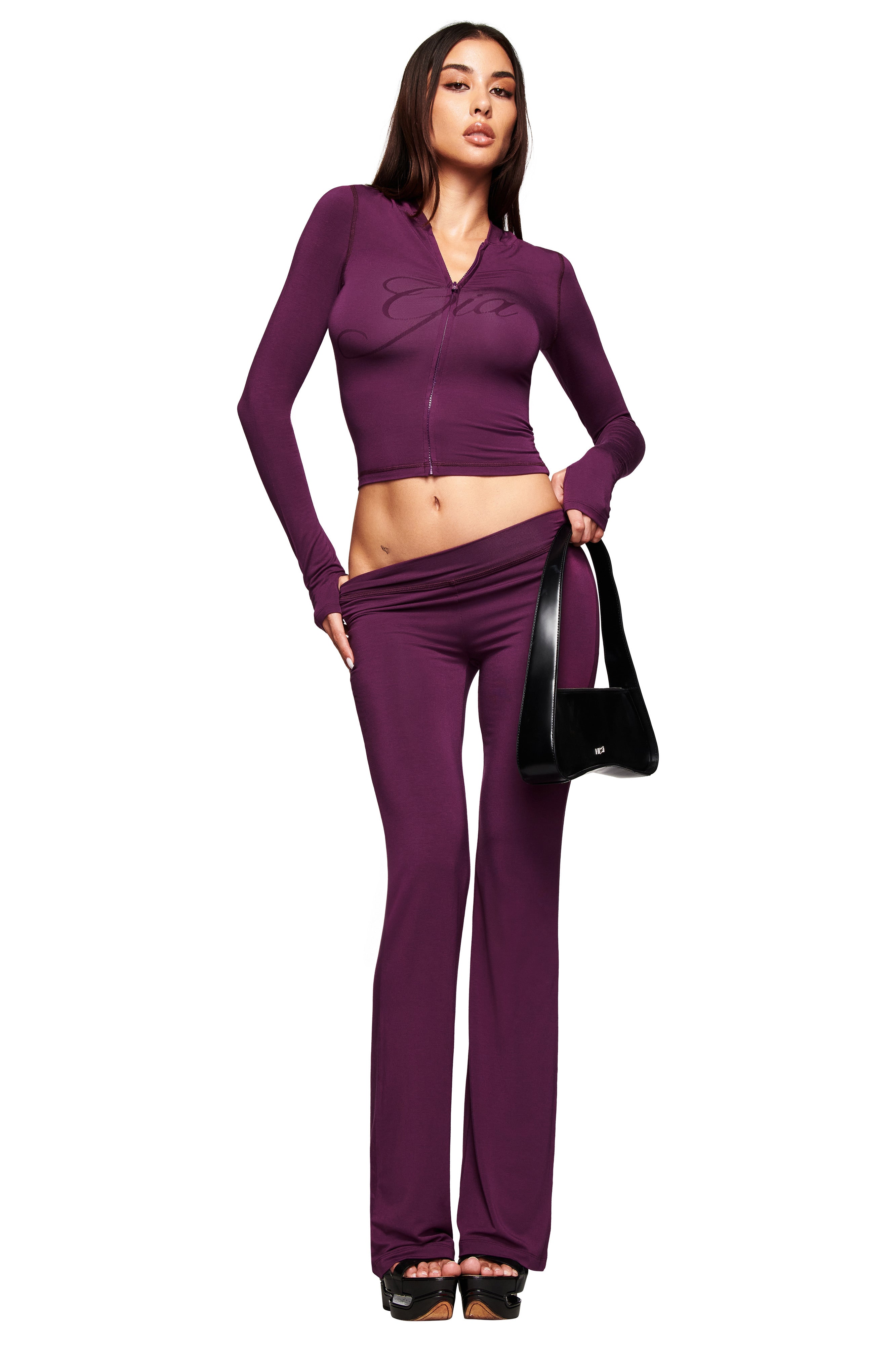 i.am.gia set upセットアップ BLARE HOODIE - PLUM