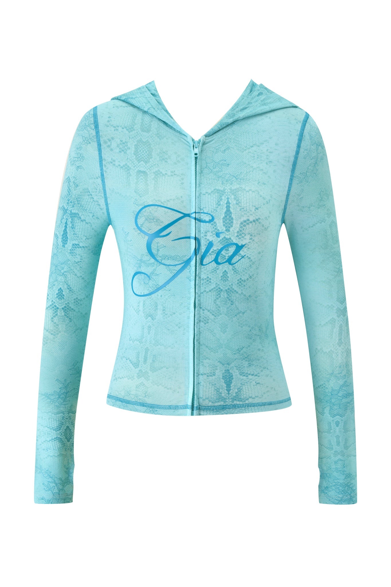 BLARE HOODIE - TEAL SERPENTINE