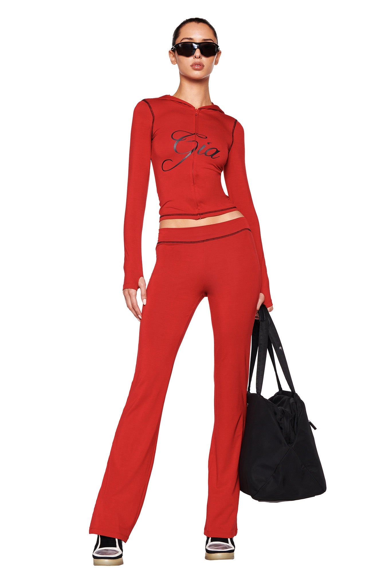 i.am.gia set upセットアップ BLARE HOODIE - RED
