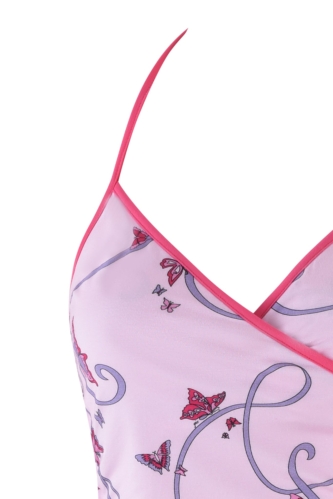 JANNIS TANK - PINK : BUTTERFLY RIBBON