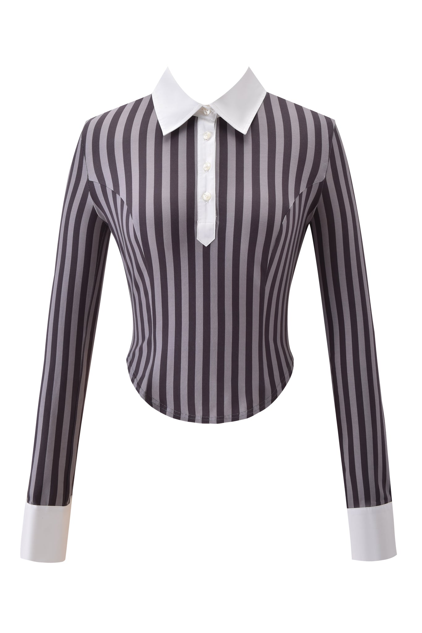 JULIA TOP - GREY STRIPE