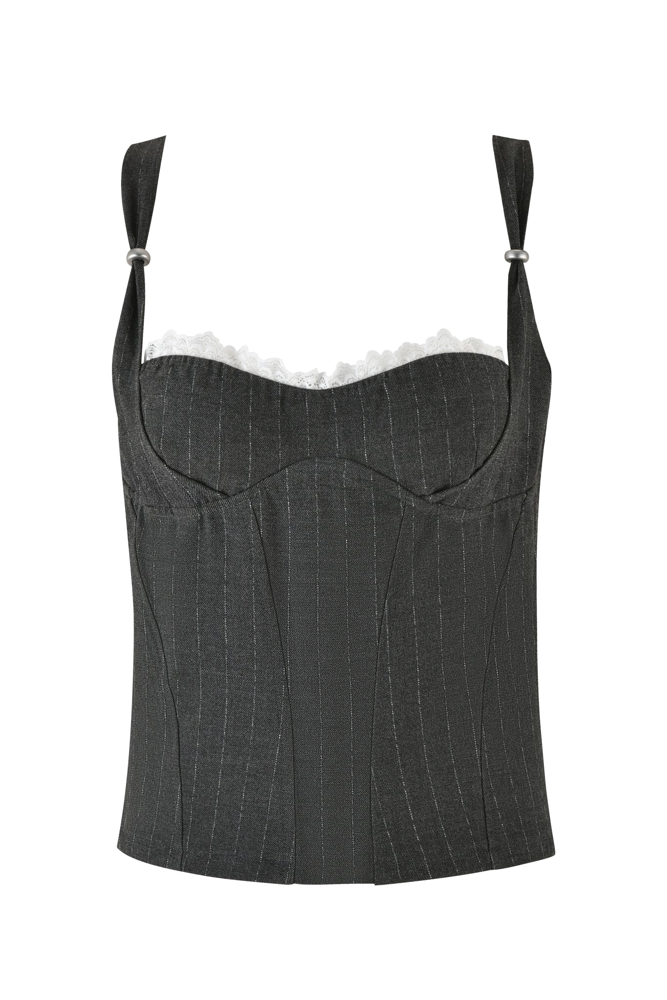 MARRION CORSET - GREY : PINSTRIPE