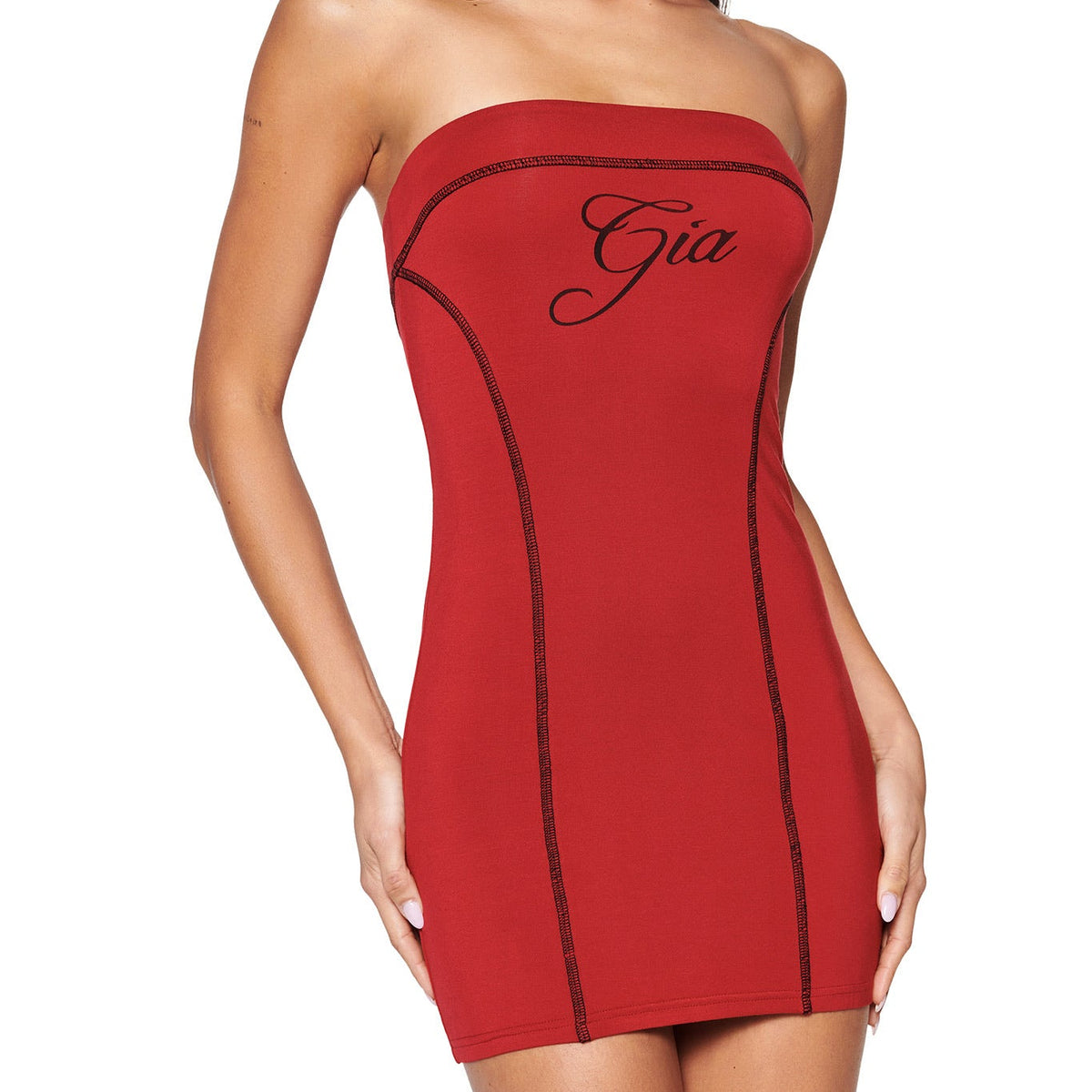BLARE TUBE MINI DRESS - RED