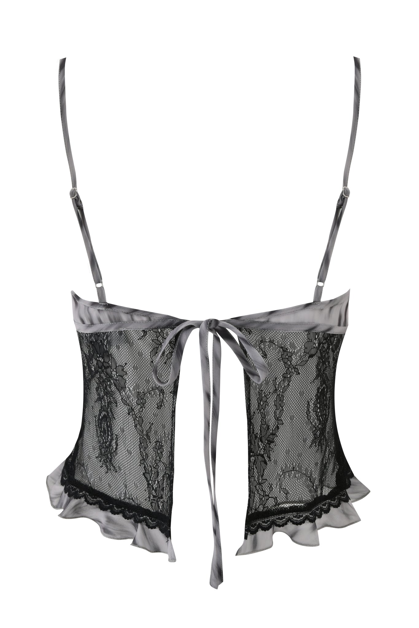 COLETTE LACE PANEL CAMI TOP - SNOW LEOPARD