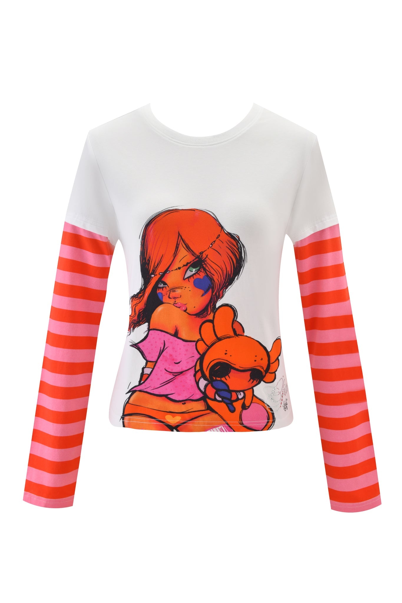 FAFI DOUBLE LAYER TEE - WHITE