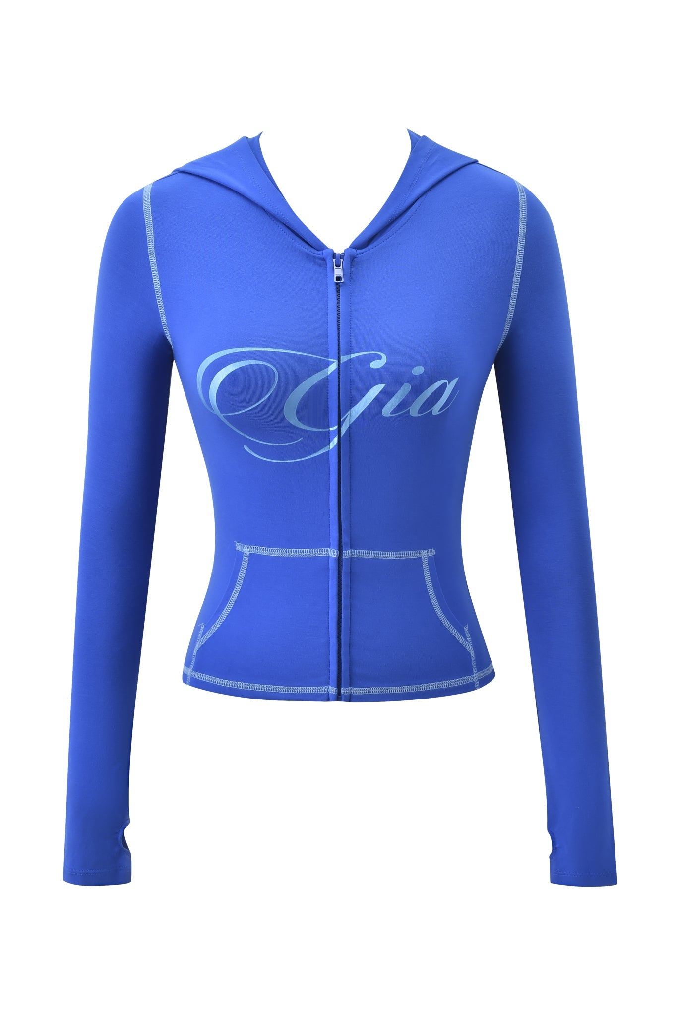 BLARE FORM POCKET HOODIE - COBALT FOIL