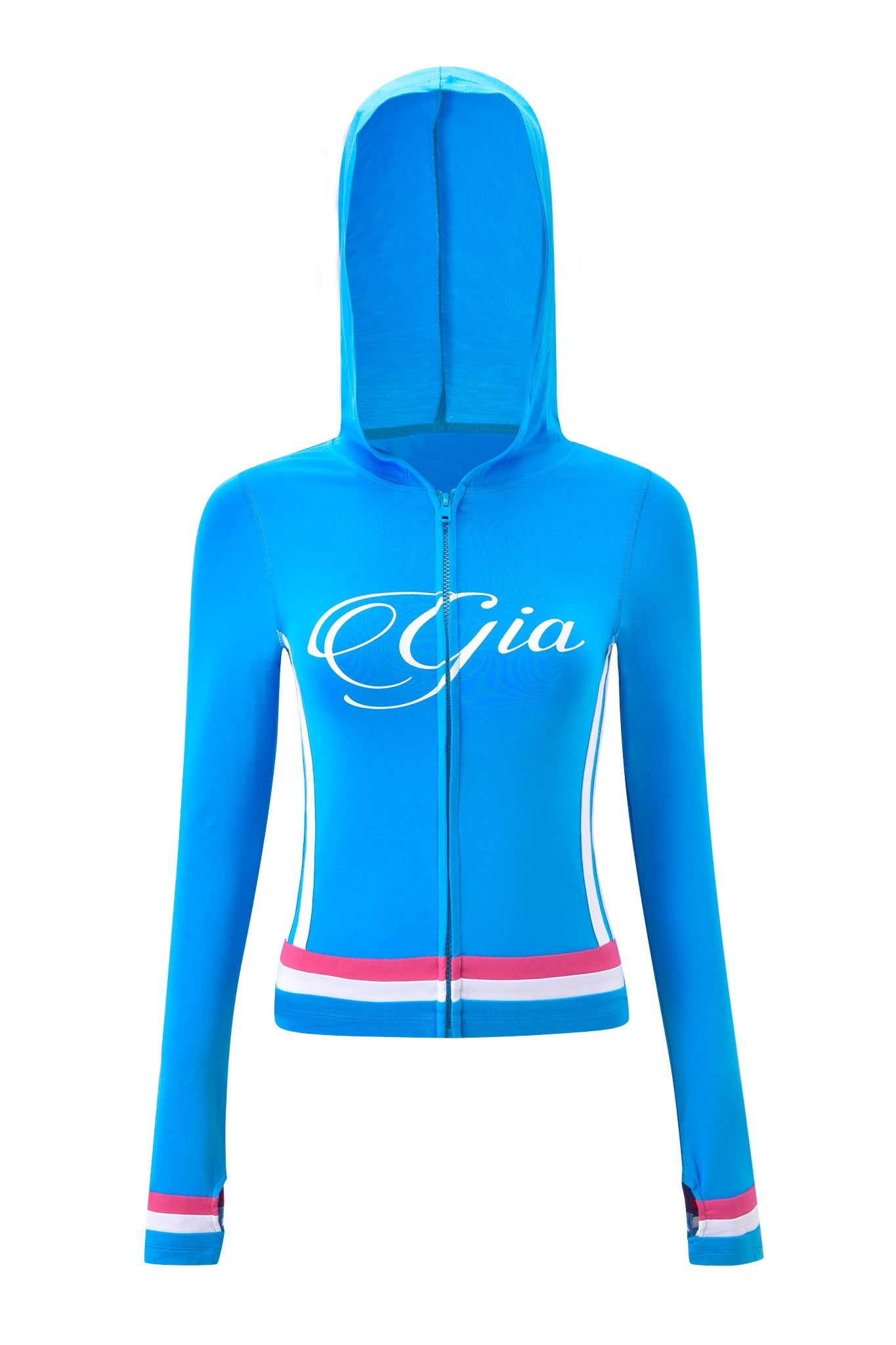 BLARE STRIPED HOODIE - SKY BLUE BLARE STRIPED HOODIE - SKY BLUE