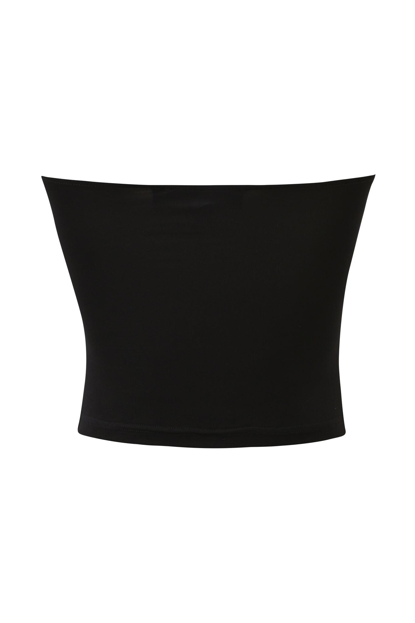 The I.AM.GIA ELYSIA BOOB TUBE in black, featuring a strapless and bodycon fit, is shown against a white background.