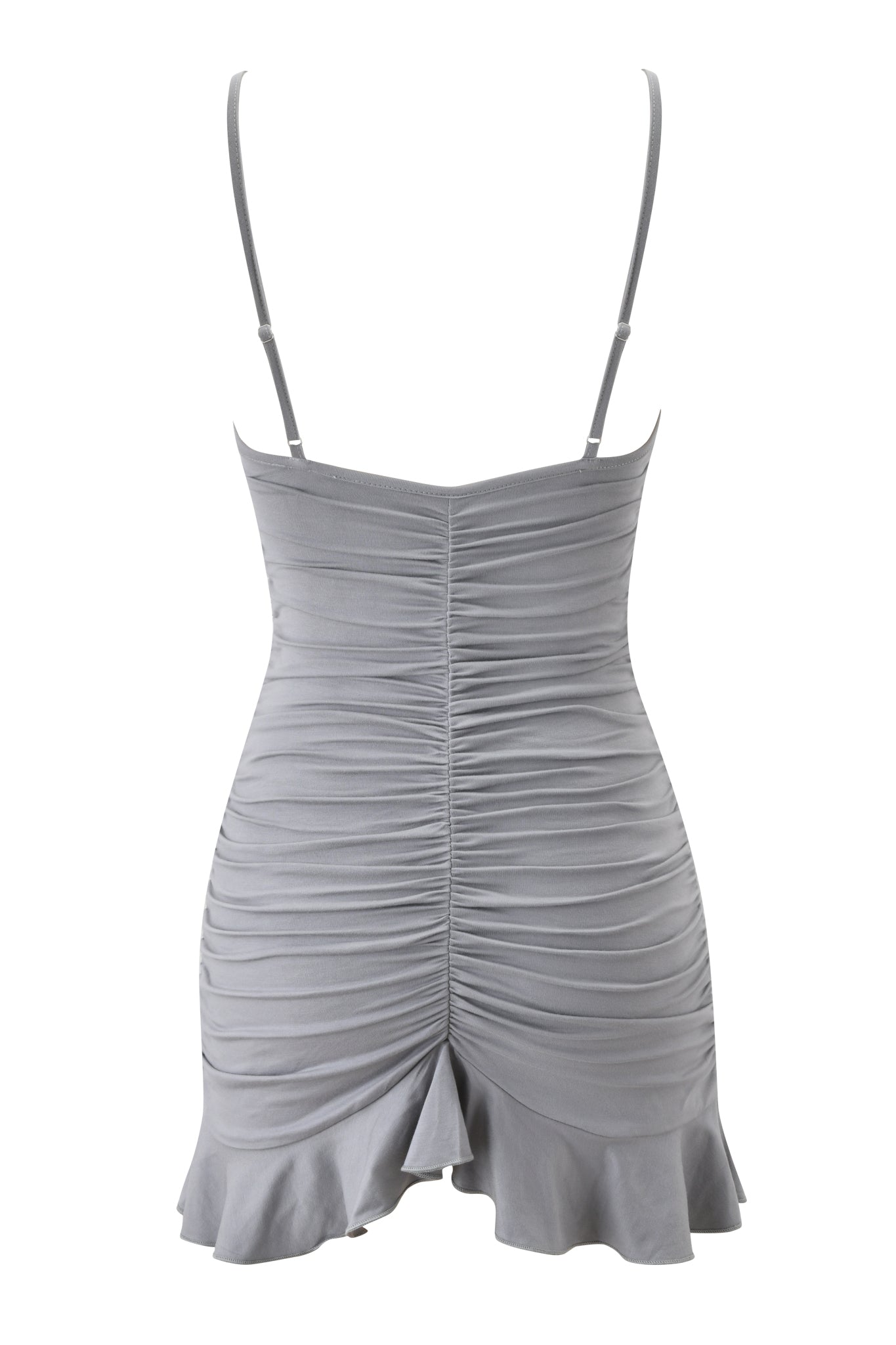 slim fit dress slacks Fitted Ruched Short Glitter Slit Dress by Juliet 896 main image 1