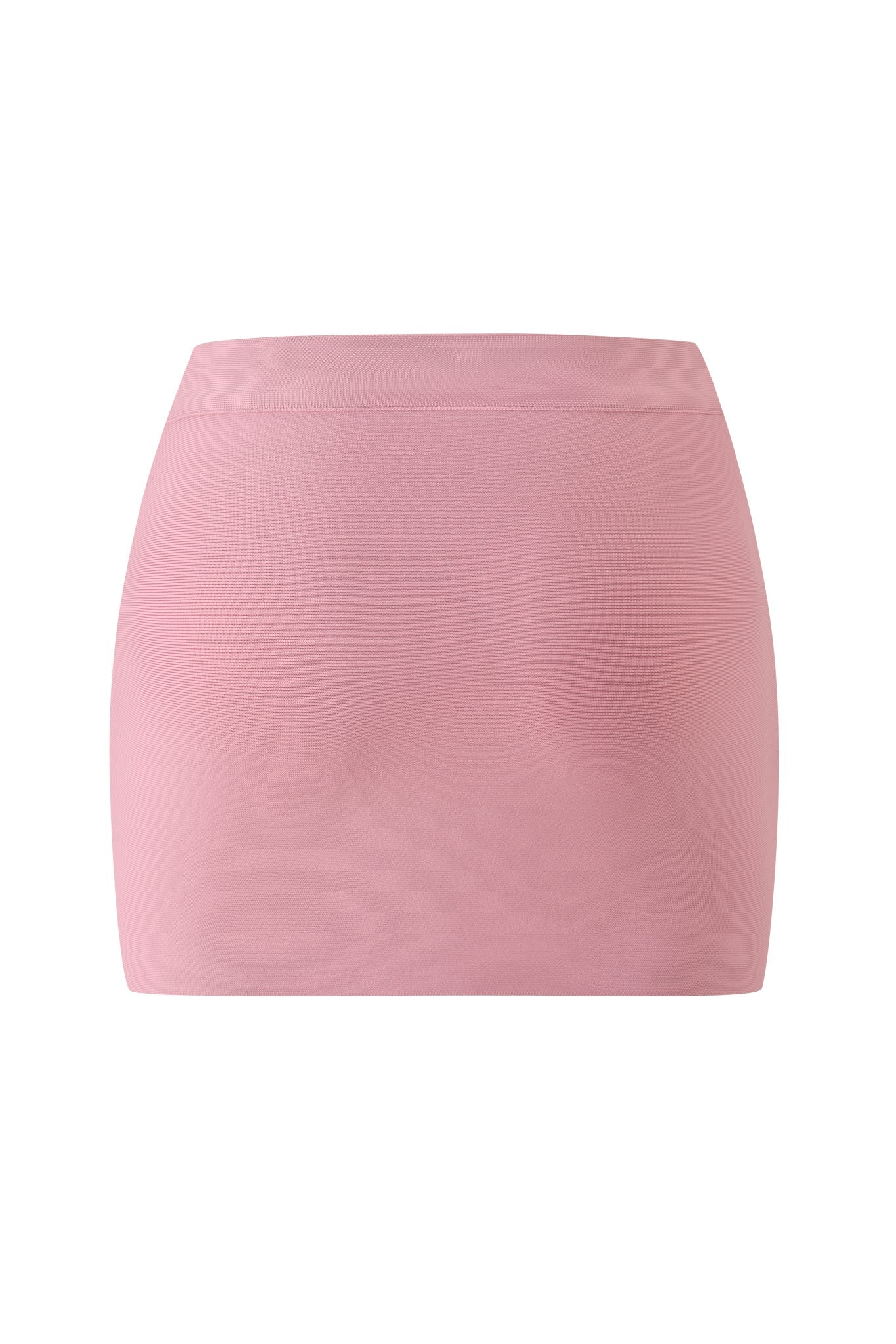 The I.AM.GIA ISELA Bandage Mini Skirt in Dusty Rose, a high-waisted bodycon mini skirt, is displayed on a white background.