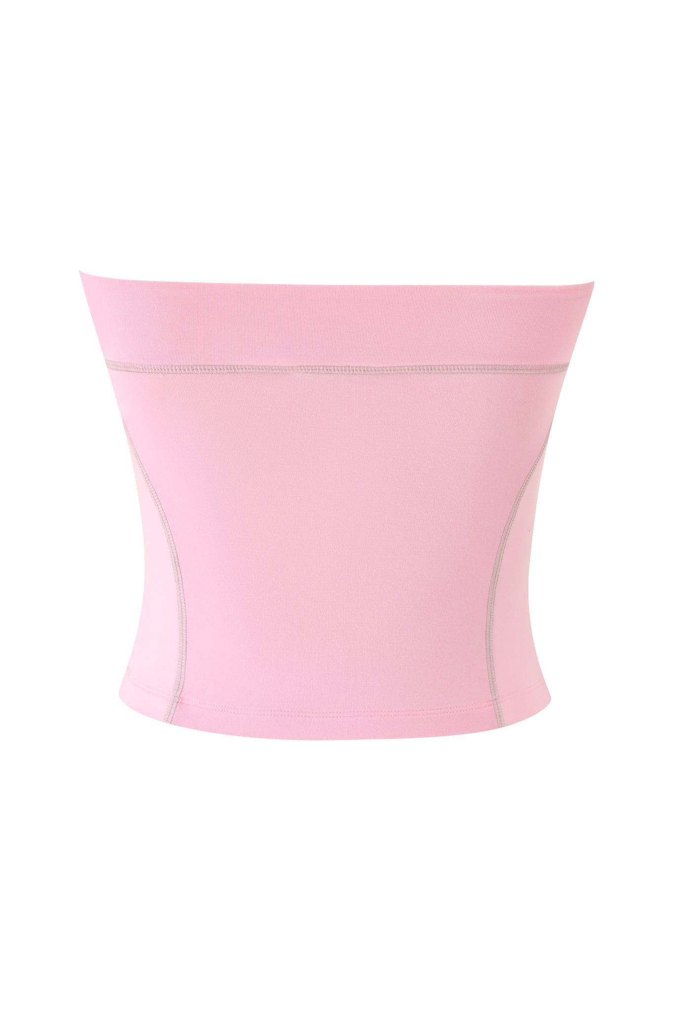 The I.AM.GIA BLARE DIAMONTE BOOB TUBE in baby pink is a strapless top featuring subtle stitching details, showcased against a white background.