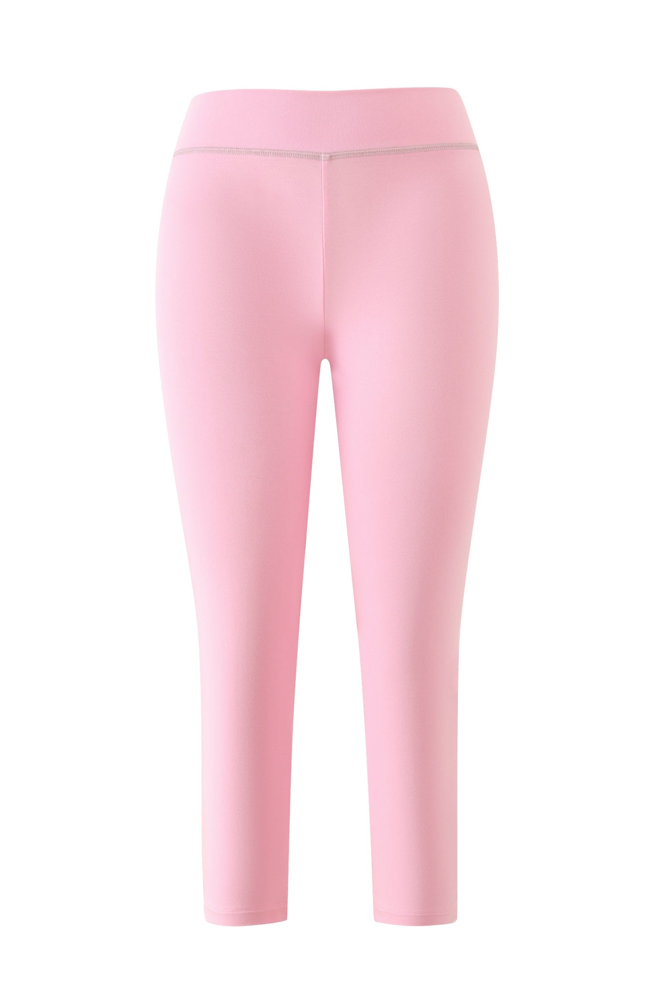 Introducing the I.AM.GIA BLARE LOW RISE DIAMONTE CAPRI in baby pink, showcased against a clean white background. These capri leggings offer a smooth, simple finish with no visible logos or patterns, echoing the effortless style of classic baby pink capris and featuring a sleek low-rise fitted design.
