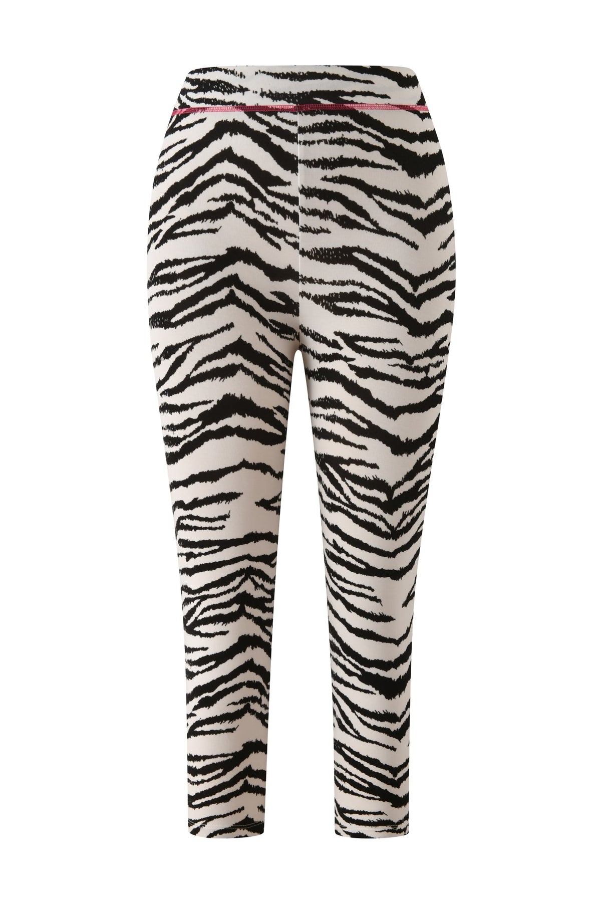 YVL BLARE CAPRI - ZEBRA capri pants in a black and white zebra print.
