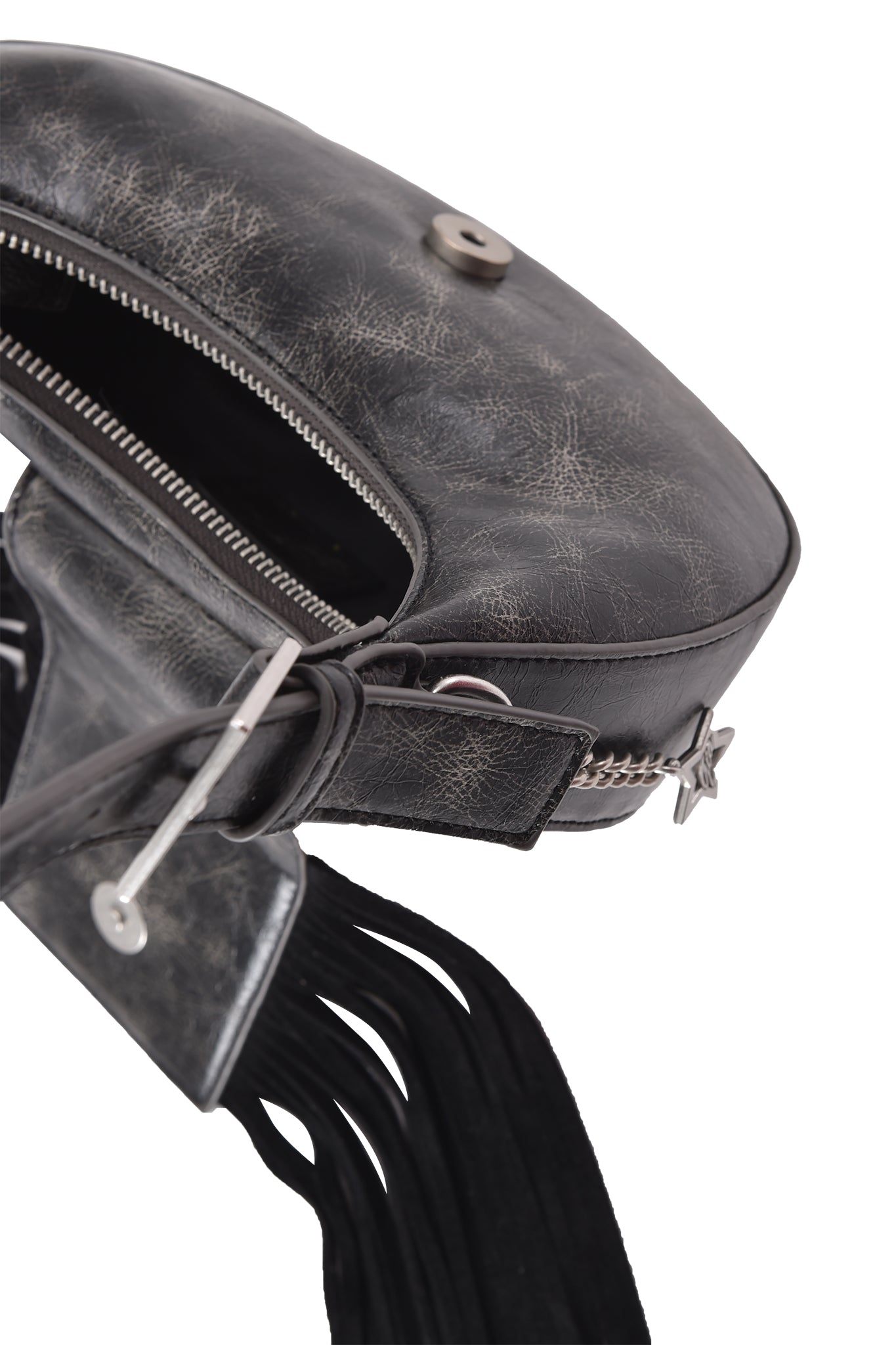 TIA BAG - BLACK FRINGE