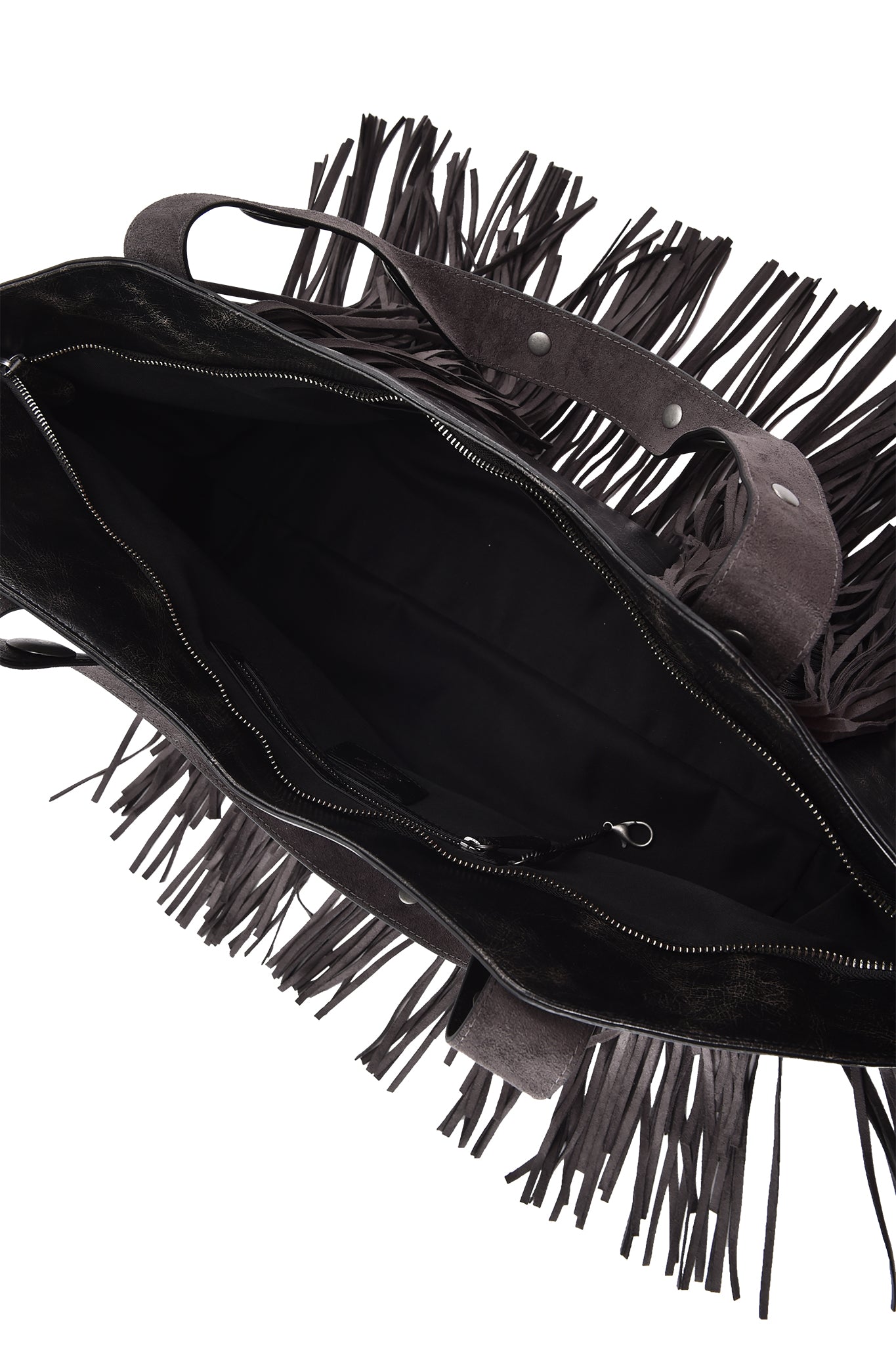 CHROMA FRINGE BAG - BLACK