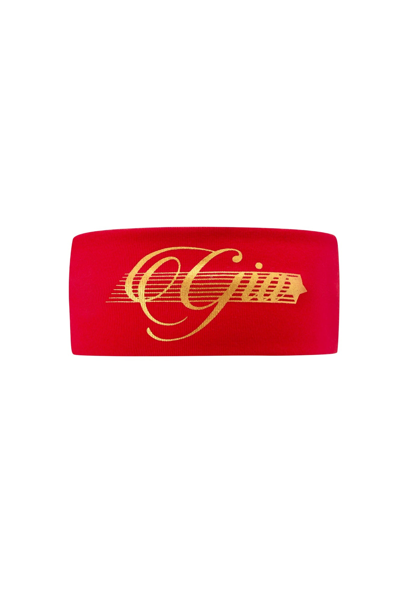 The NOVIA LACE-UP T-SHIRT AND HEADBAND in red by I.AM.GIA includes a stylish headband featuring "Giu" in gold script—ideal for pairing with your favorite jersey or baby tee.