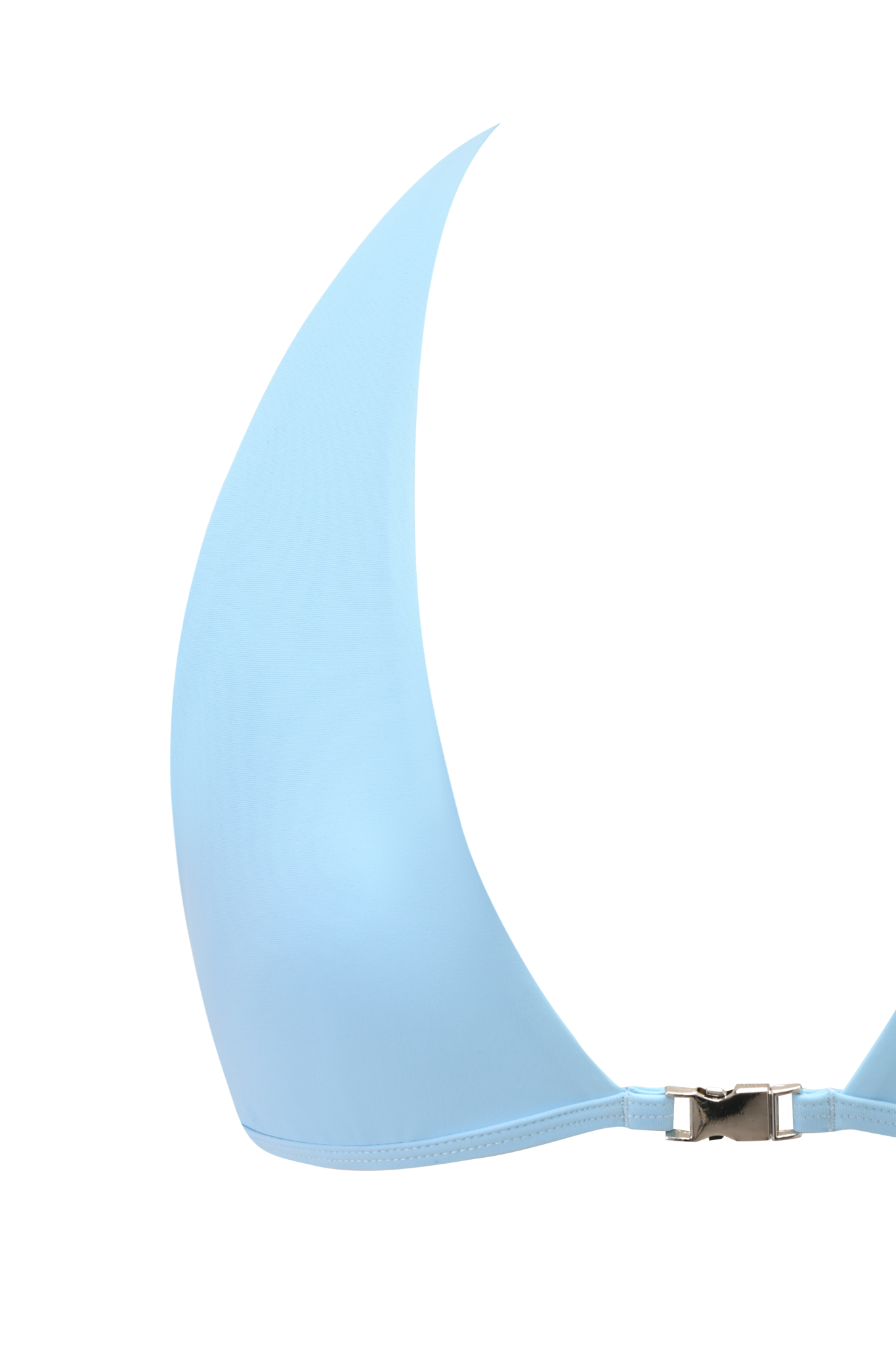 The I.AM.GIA MAUI BIKINI TOP in Aqua features smooth, seamless cups and a front clasp closure for an adjustable fit, shown against a plain background.