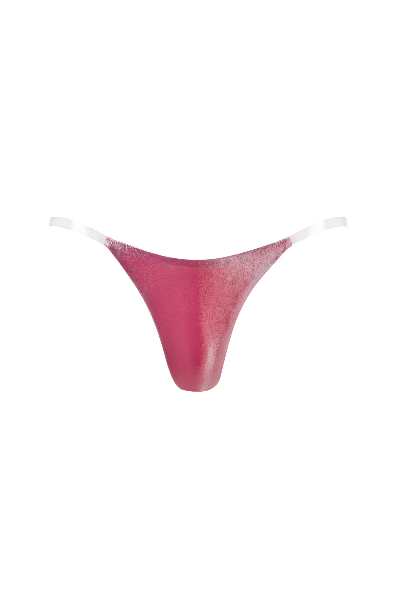 The I.AM.GIA SISI BIKINI BOTTOM in pink features thin white side straps, showcased against a plain white background.