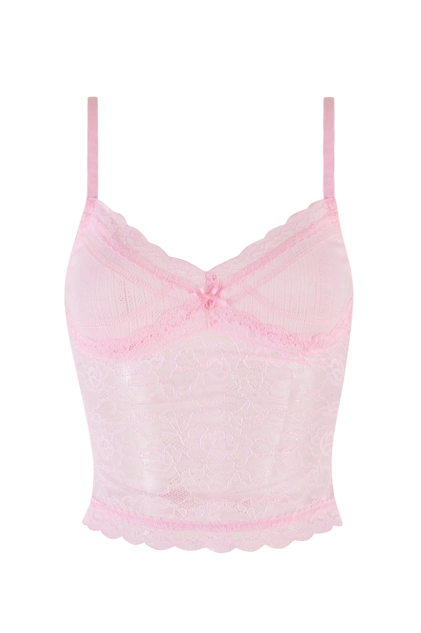 SERINA TANK - PINK : LACE