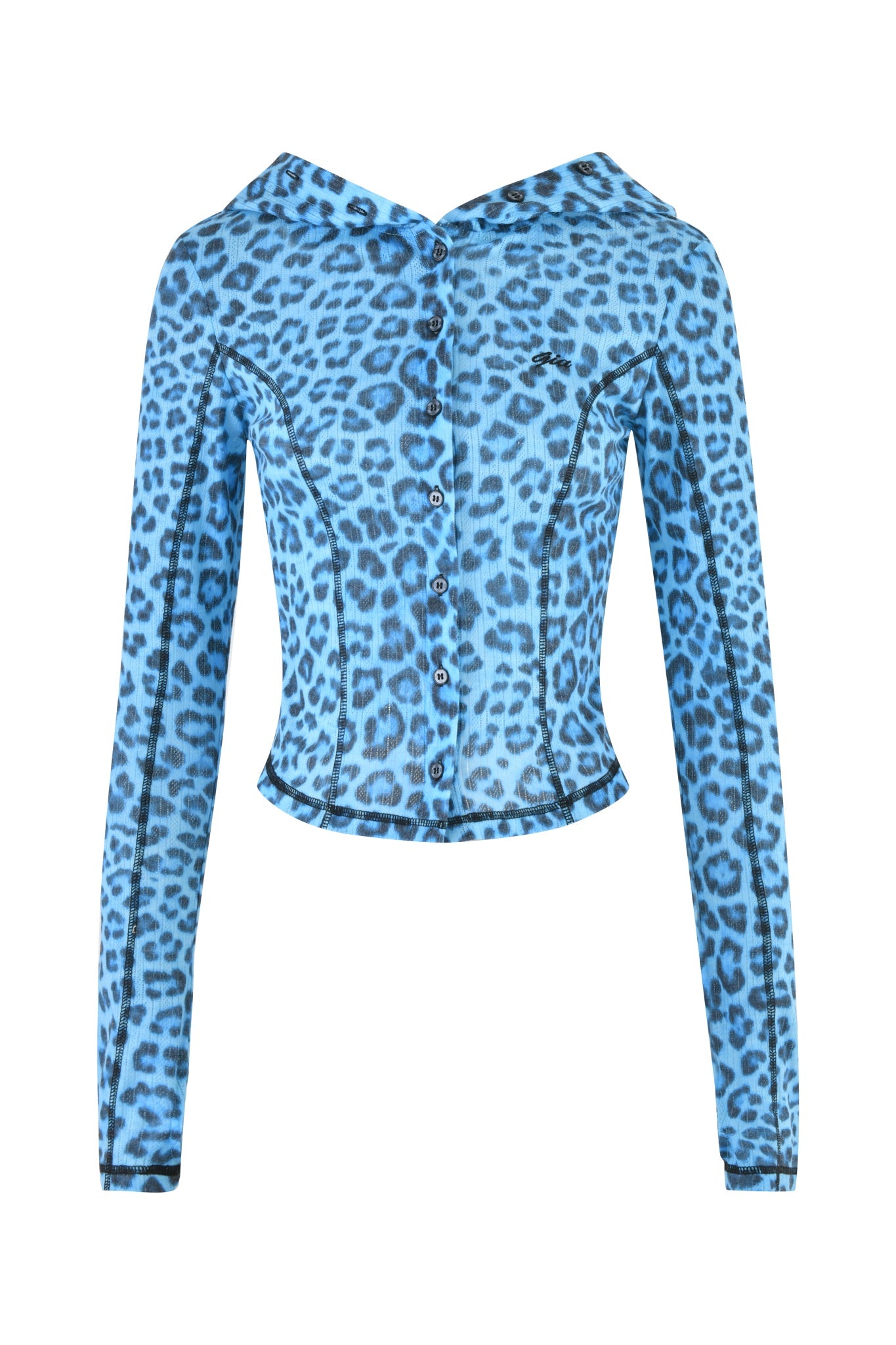 MIA HOODIE - TEAL LEOPARD