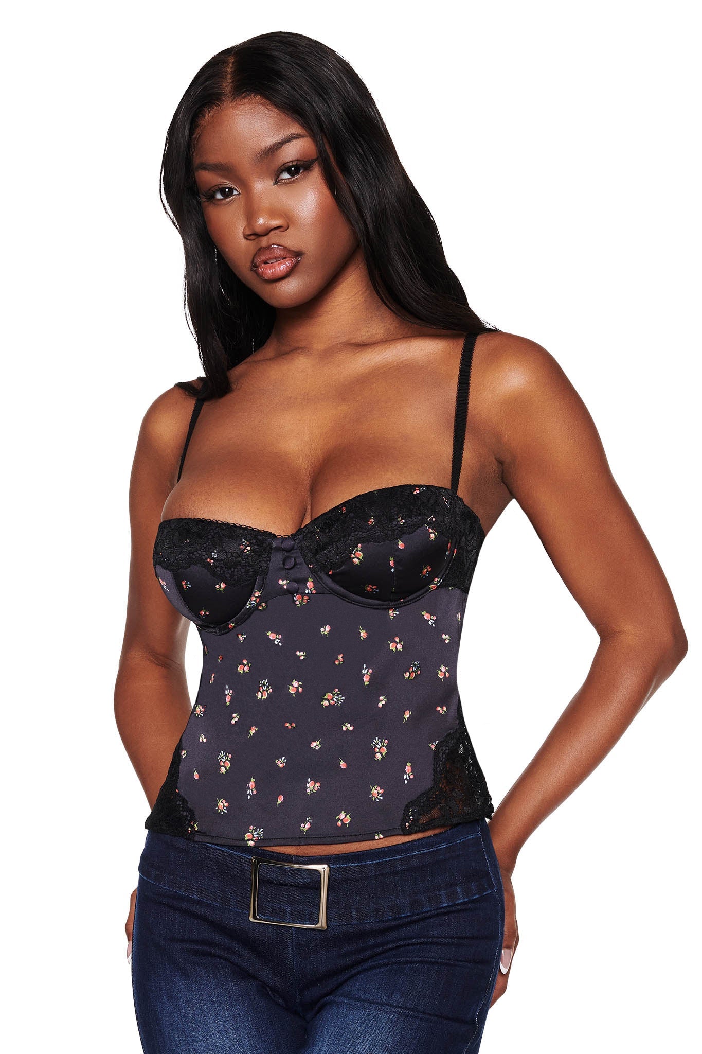 MARRION DENIM SKORT - BLUE : DARK BLUE DENIM