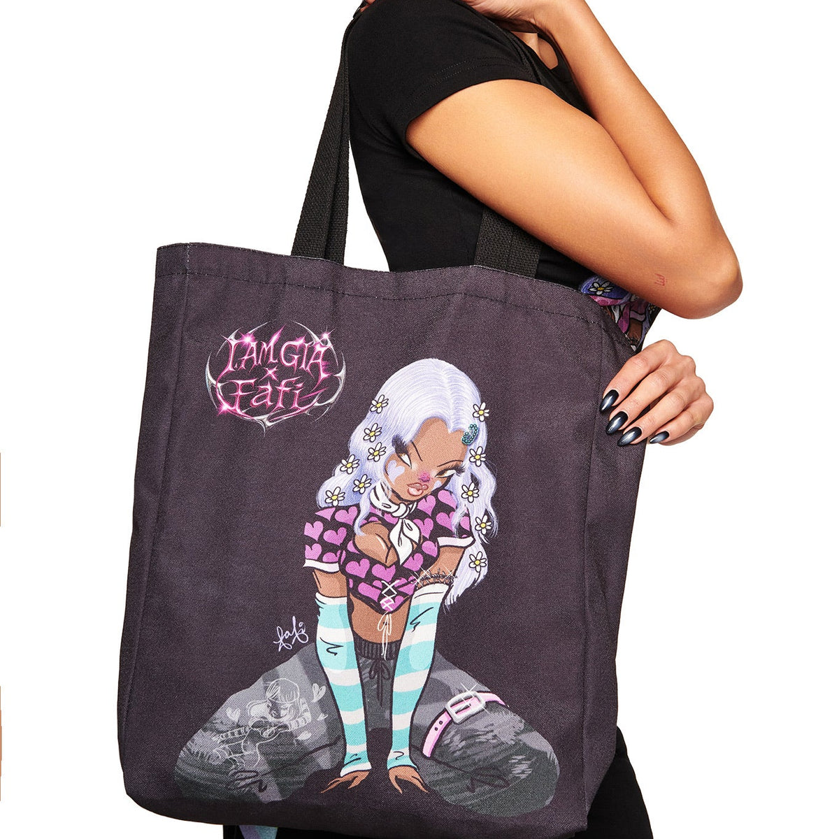 FAFI TOTE BAG - BLACK