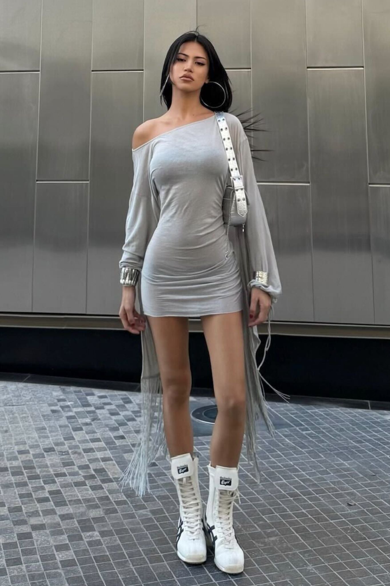 LUMA MINI DRESS - GREY