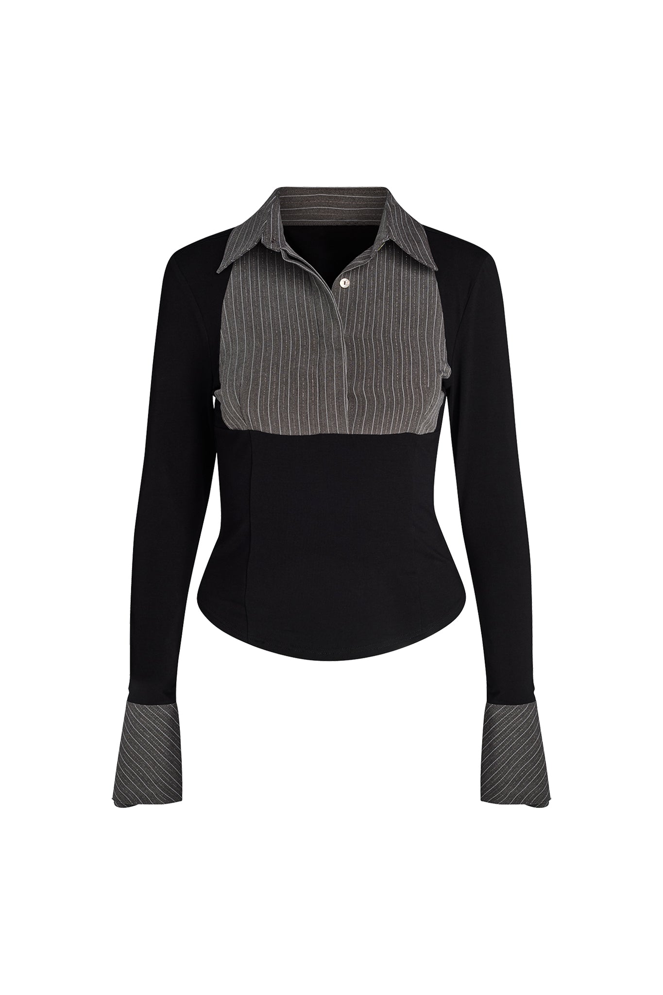i.am.gia シャツtops SHARAH TOP - BLACK : GREY